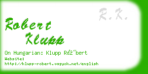 robert klupp business card